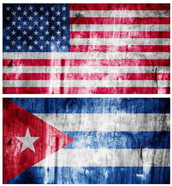 İki bayrak ahşap dokulu. İlişkiler