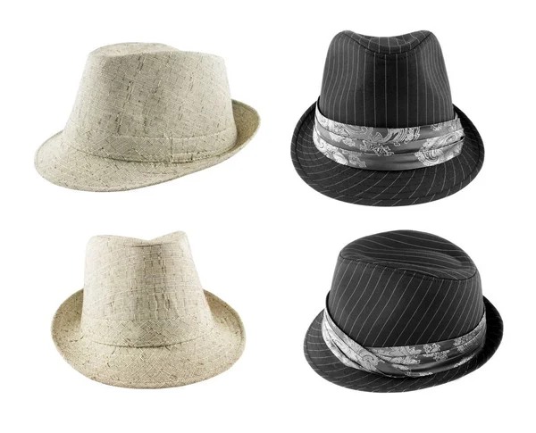 Conjunto de los sombreros en blanco —  Fotos de Stock