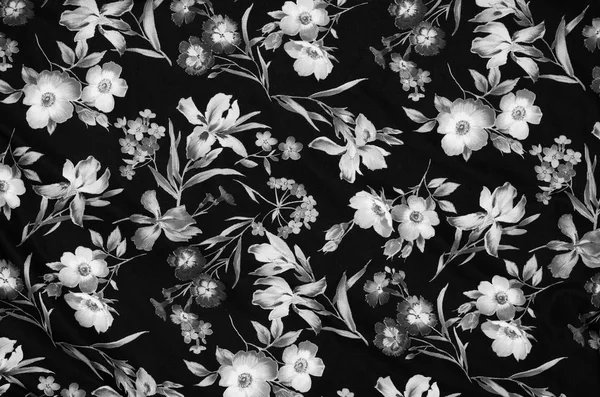 Abstract floral fabric material closeup — Stock Photo, Image