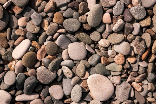 Fond de pierres de mer en journée ensoleillée — Photo