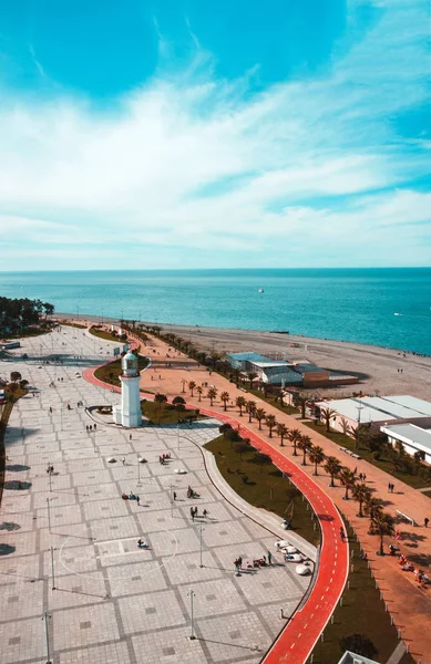 Vista del bulevar Batumi desde el puerto. Georgia — Foto de Stock