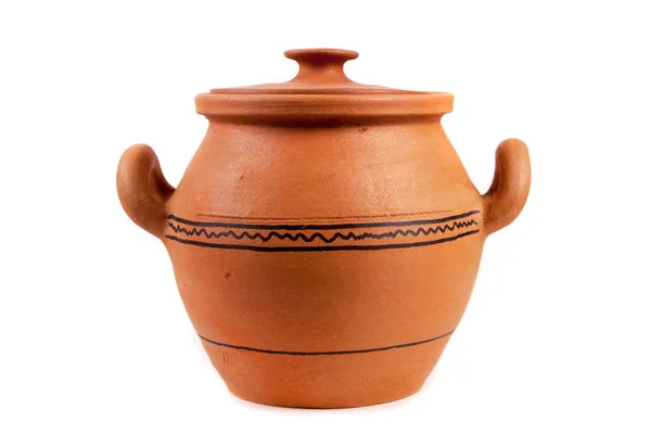 Georgian clay pottery on the white — Stock Photo, Image