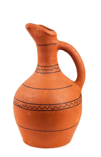 Georgian clay pottery on the white — Stock Photo, Image