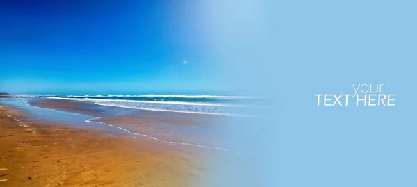 Uitzicht op het strand met kopieerruimte — Stockfoto