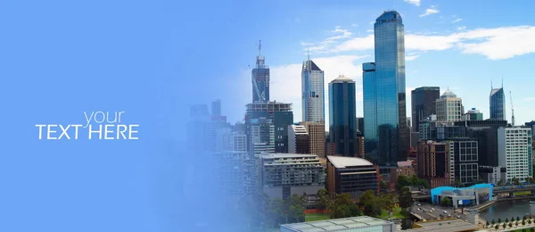 Melbourne city with the copy space — Stock Photo, Image