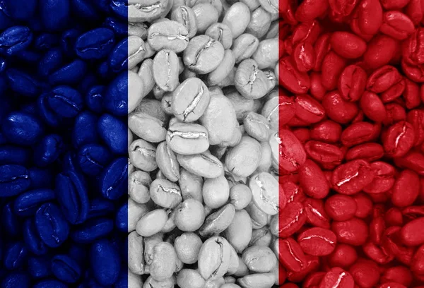 Kaffee mit dem Hintergrund der Landesflagge — Stockfoto