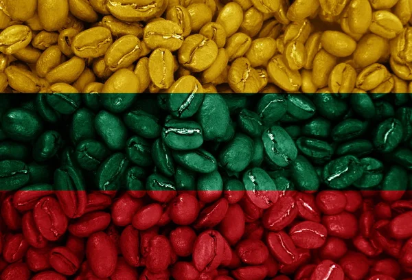 Café con el fondo de la bandera del país — Foto de Stock