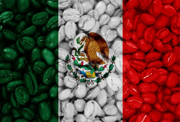 Café con el fondo de la bandera del país —  Fotos de Stock