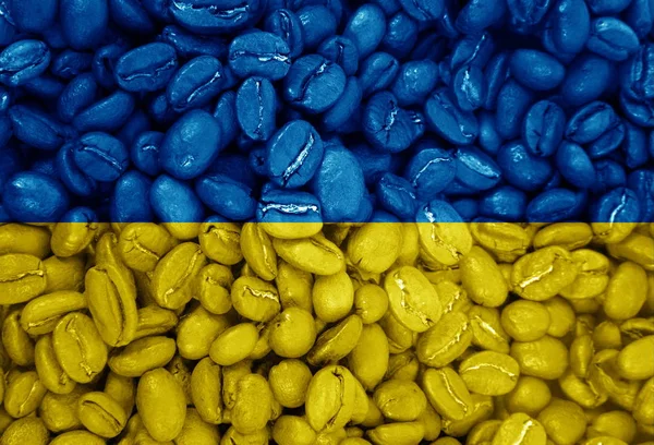 Kávé az ország zászló háttér — Stock Fotó