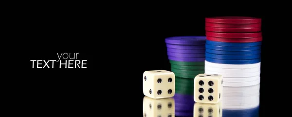 Dices con estacas con espacio de copia —  Fotos de Stock