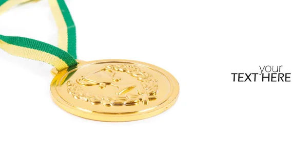 Золотая медаль с копировальным местом — стоковое фото