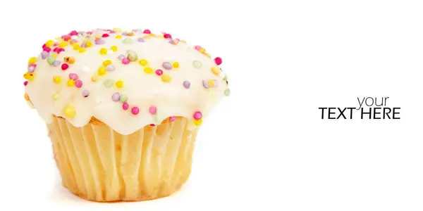 Dolci cupcake con lo spazio copia — Foto Stock