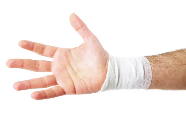 Male hand with the bandage — Stock Photo, Image