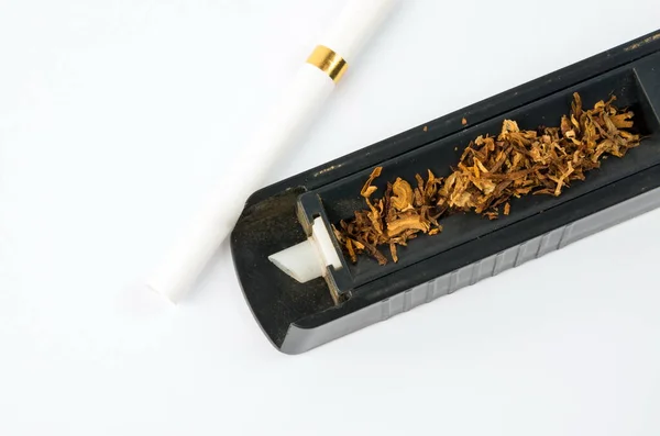 Машина Изготовления Сигарет Тоббако Белом — стоковое фото