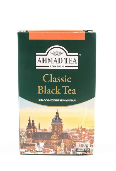 Tbilisi Georgia April 2020 Ahmad Tea London Behållaren Närbild — Stockfoto