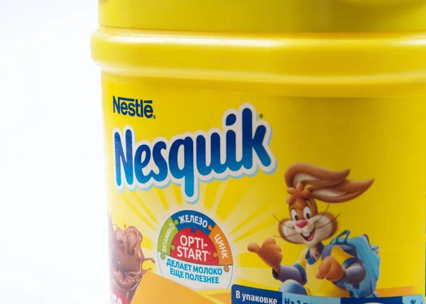 Tbilisi Georgia Abril 2020 Nesquick Nestlé Cacau Bebida Branco Imagens De Bancos De Imagens Sem Royalties