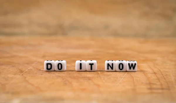 Cube Words Wooden Table — Stock Photo, Image