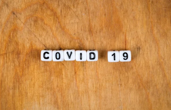 Cube Words Wooden Table — Stock Photo, Image