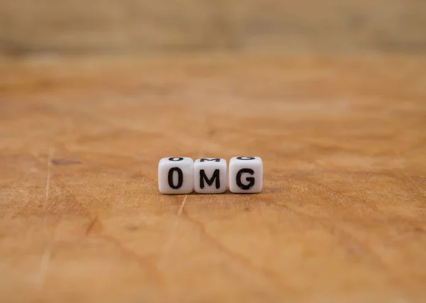 Parole Cubo Sul Tavolo Legno — Foto Stock