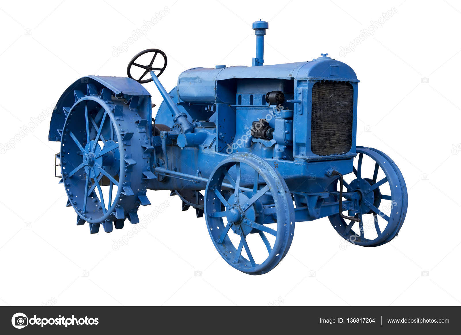 Old Tractor Wheel Fire Pit Old Soviet Tractor Stock Photo