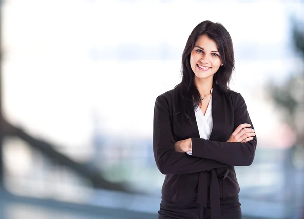 Joven, atractiva y exitosa mujer de negocios — Foto de Stock