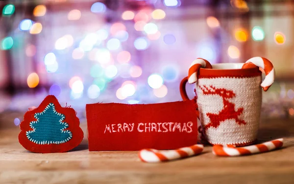 A karácsonyi dísz és a "merry Christmas Cup" — Stock Fotó