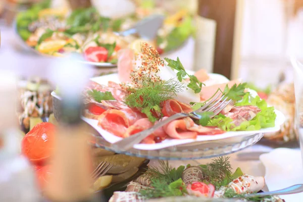 Una varietà di deliziosi prodotti culinari . — Foto Stock