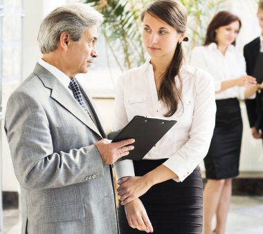 İş insanlar iş arkadaşları ekip çalışması toplantı seminer konferans
