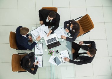 CEO ve iş takım bir çalışma toplantısı