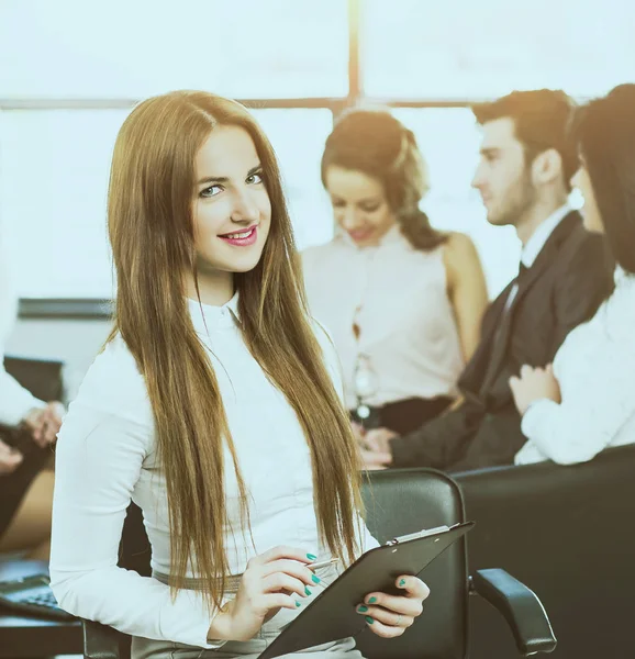 Ledande advokat företaget på bakgrunden, affärsmöte affärspartners — Stockfoto