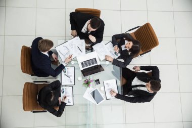 CEO ve iş takım bir çalışma toplantısı