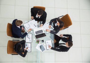 CEO ve iş takım bir çalışma toplantısı