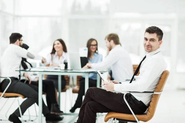 Financiera Gerente fondo reuniones de negocios socios comerciales . — Foto de Stock