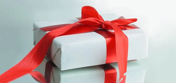 Closeup. two stylish gift boxes.isolated on white — Stock Photo, Image