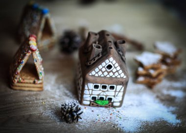 Zencefilli ev Noel masa arka planda