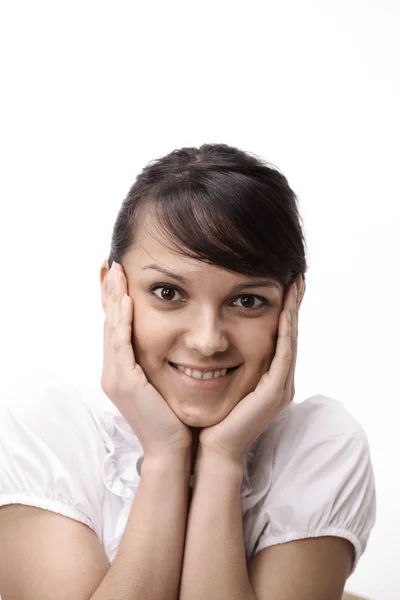 Gezicht van een jonge succesvolle zakenvrouw — Stockfoto