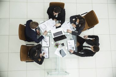 CEO ve iş takım bir çalışma toplantısı