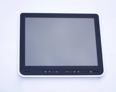 izole kırpma yolu ile beyaz üzerine siyah tablet pc