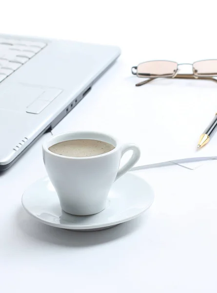 Sul posto di lavoro del businessman.photo con spazio di copia — Foto Stock