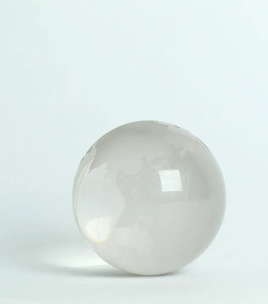 Kleine glazen globe.isolated op een witte achtergrond. — Stockfoto
