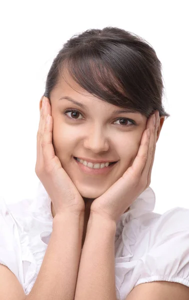 Rostro de una joven empresaria de éxito — Foto de Stock