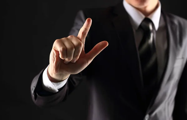 Businessman hand pressing — Stock Photo, Image