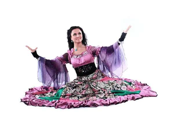 Portrait of a Gypsy dancer in national costume — Stock Photo, Image