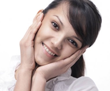 başarılı genç iş kadını yüzü