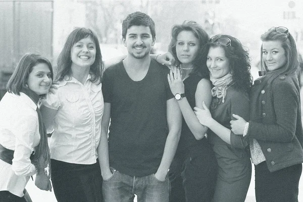 Retrato de um grupo de colegas estudantes — Fotografia de Stock