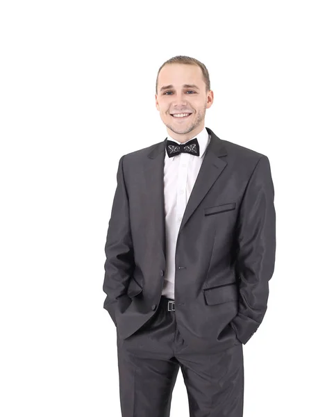 Successful young businessman in a business suit. — Stock Photo, Image