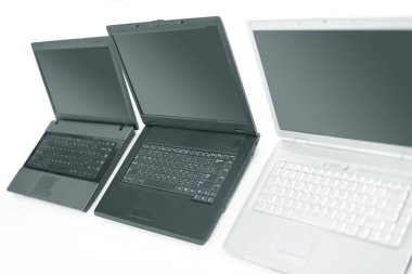 closeup.Open üstünde okul sırası içinde modern bir ofis dizüstü.