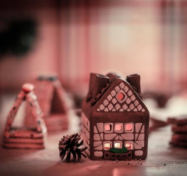 Zencefilli ev Noel masa arka planda