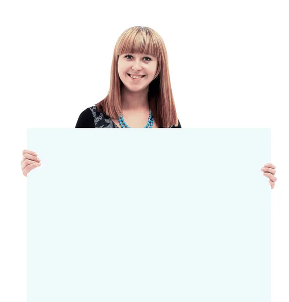 De prachtige zakenvrouw, geïsoleerde witte achtergrond — Stockfoto