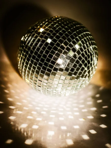 Mirror ball.isolated on a dark background. — Stock Photo, Image